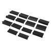14PCS Contour Sanding Grip 3 Shapes Rubber Black Flexible Contour Polishing Tool for Woodworking