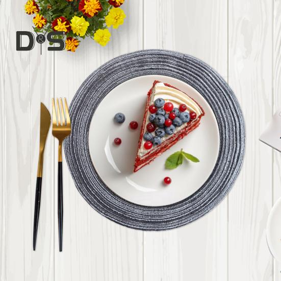 2 шт., набор противоскользящих ковриков для круглого стола, тканые салфетки, обеденный стол, нескользящие подставки для кухни, термостойкие подушечки для чаш, коврики для напитков