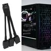 Мощный 600 Вт PCIe 3x 8-контактный female - 16-контактный кабель питания видеокарты 12VHPW для игровых сборок ПК