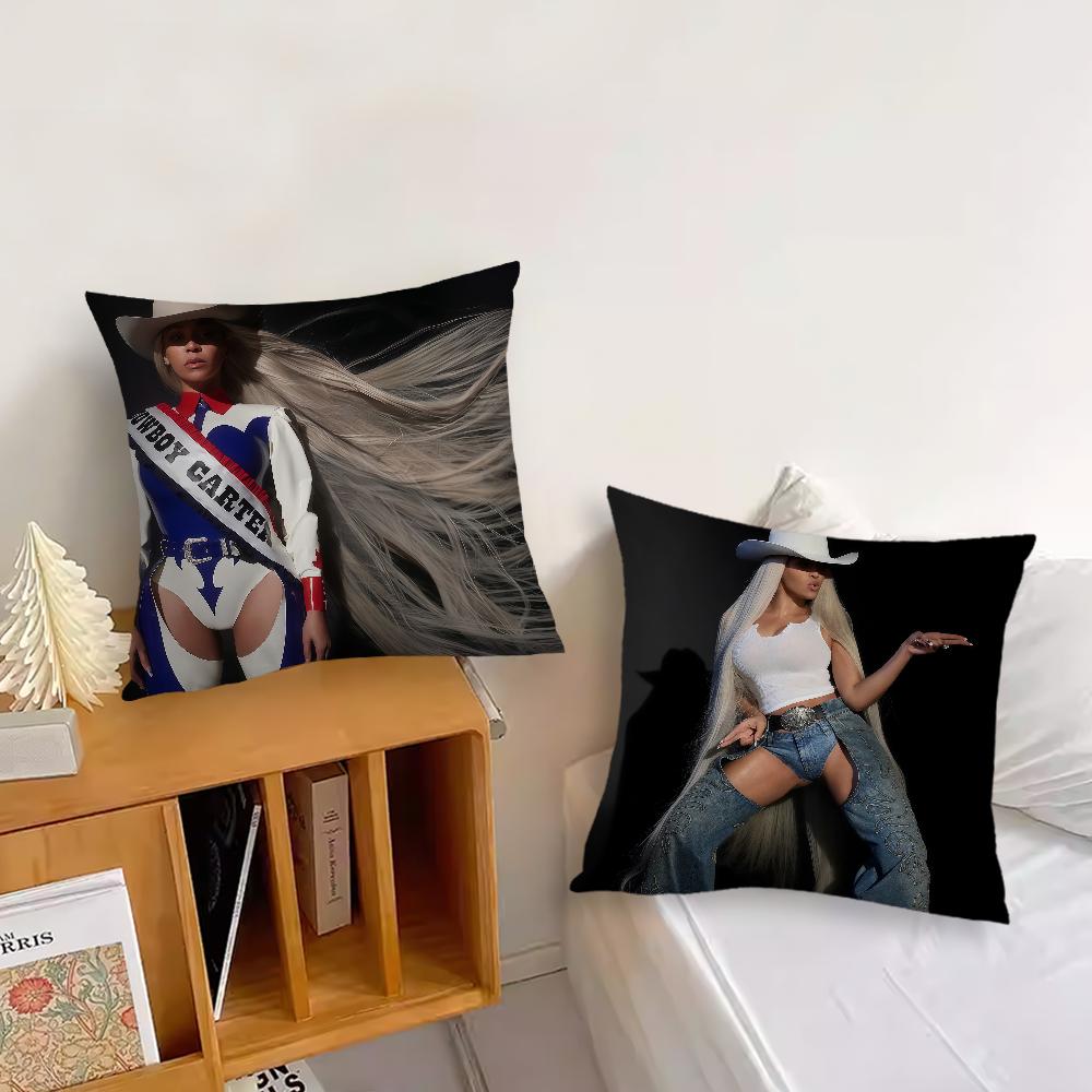 B-beyonce Певица Cowboy Carter Наволочка Подушка Декор Комната Дом Диван Гостиная Офис Авто Нордик Простота
