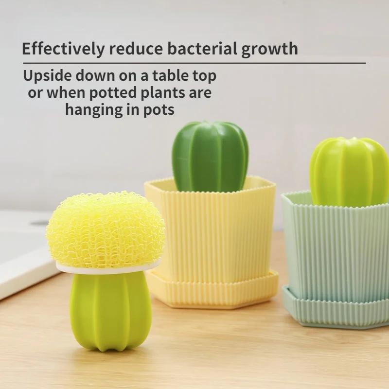 Новая креативная щетка для горшков Cactus Nano Cleaning Ball Щетка для градиентной очистки Инструменты для уборки кухни