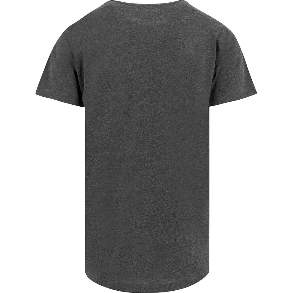 Build Your Brand Mens Shaped Long Short Sleeve T-Shirt