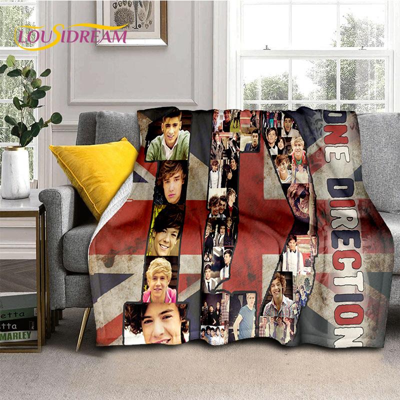 2025 Rock-One Direction Combinatio 1D Star Soft Blanket, Soft Throw Blanket для дома, спальни, кровати, дивана, пикника, дорожного чехла, подарка
