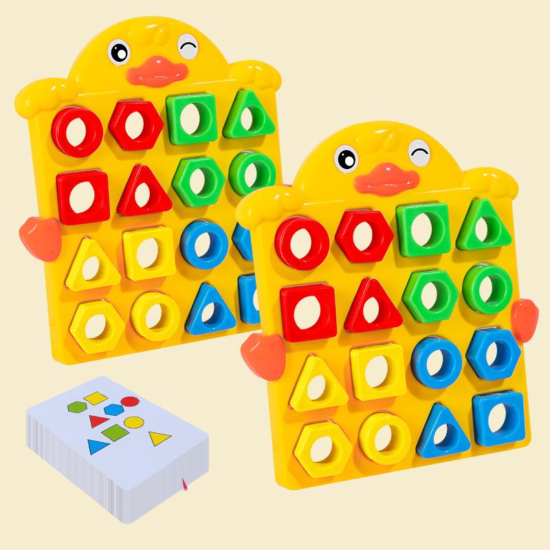 Детские игрушки Монтессори 3D деревянные пазлы для детей от 3 до 6 лет DIY Геометрические фигуры Сопоставление цветов Обучающая развивающая игра