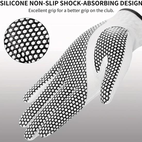 Golf Glove Men Left Hand Non-slip Grip Glove Quick-drying Ventilated Wear Resistant Golf