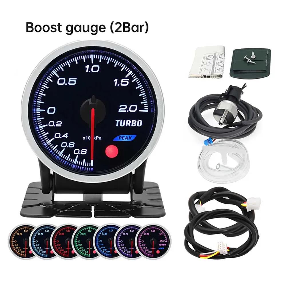 Universal Auto 12V 52mm 8 Color Racing Car Oil Pressure Water Oil Temp EGT Exhaust Temp Turbo Boost Tachometer Gauge Meter