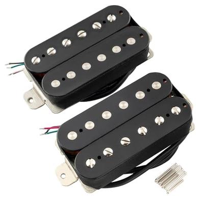 Musiclily Pro LP-OBLA Alnico 5 Открытые хамбакеры, Комплект для грифа/бриджа 7.5K/8.8K для электрогитары, Черный