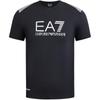 EA7 Весна-Лето 2024 Футболка с коротким рукавом Прямой крой Круглый вырез Принт с буквами Мужские топы Темно-синий 3DPT29-PJULZ-1578