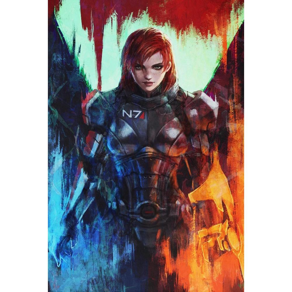 Горячий Экшен Шутер Mass Effect Постер Научная Фантастика Космические Принты Холст Живопись Настенное Искусство Картина Декор для Дома Гостиная