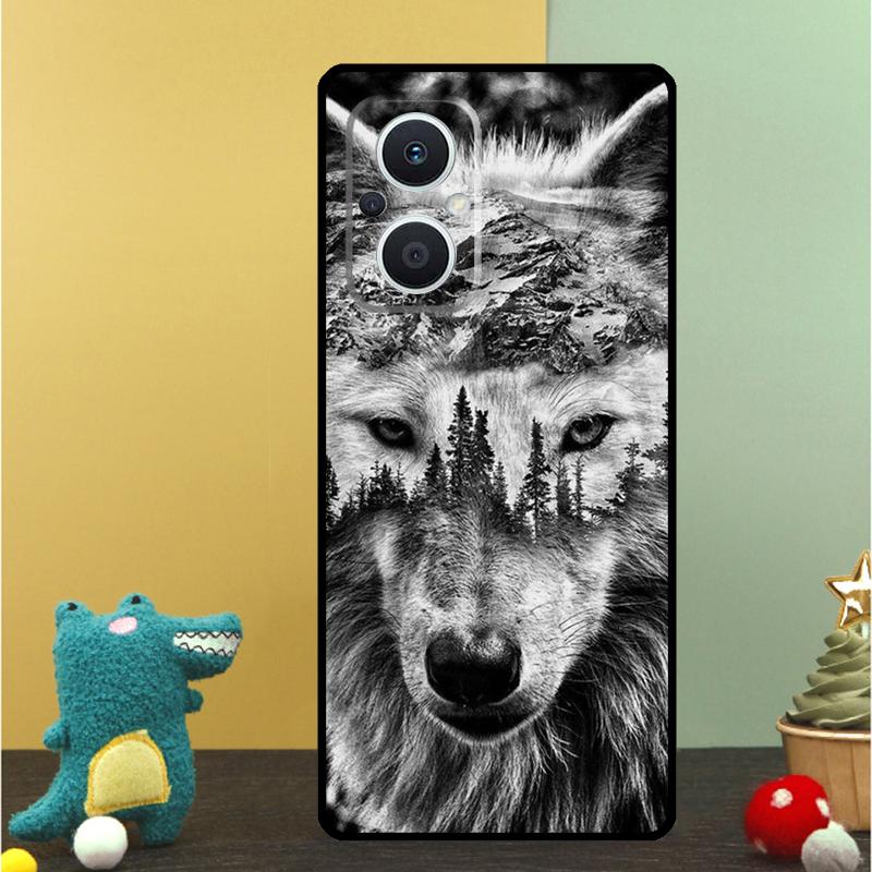 Чехол с животными Лев Волк Тигр Орел для OPPO Reno 15F 13F 14F 12 11 F 10 14 15 Pro 7 8 Lite OPPO Find X9 X8 X6 X5 Pro