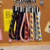 Vibrant Korean Hand-Woven Leather Rope Keychain for Men and Women