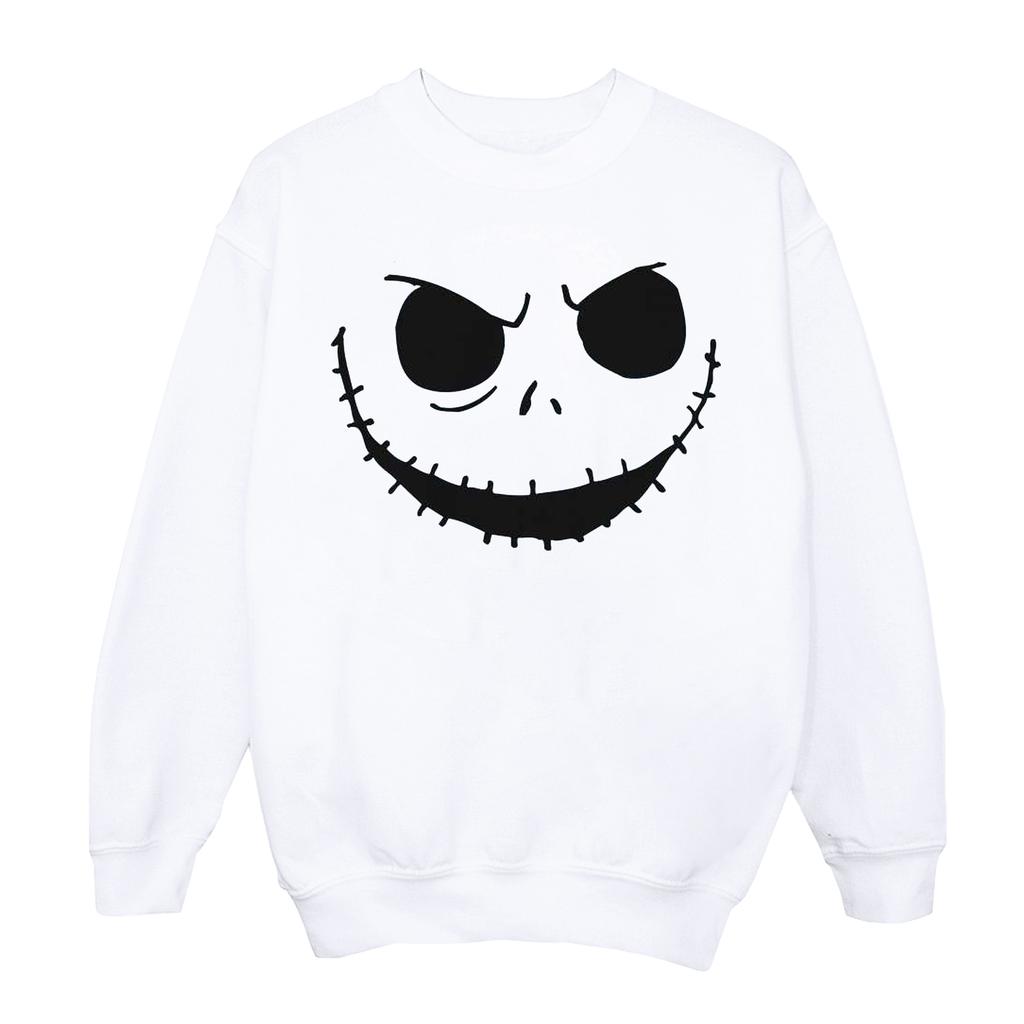 Disney Mens Nightmare Before Christmas Jack´s Face Bold Sweatshirt