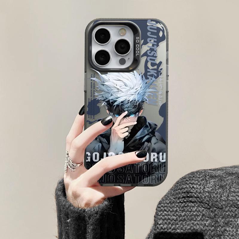 Upgraded IMD Case Gojo Satoru Printed Shockproof Protective Soft TPU Shell Case Full Back Cover for iPhone Samsung