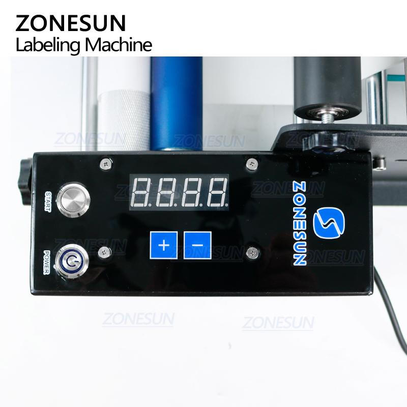 ZONESUN ZS-TB50SM Desktop Semi Automatic Sticker Small Round Bottle Labeling Machine