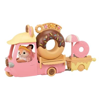 Sylvanian Families Юэнчи Омисея-сан [Odome Delicious Donut Wagon] Сертификация Mi-93 ST Mark от 3 лет и старше Игрушечный кукольный домик Sylvanian Families