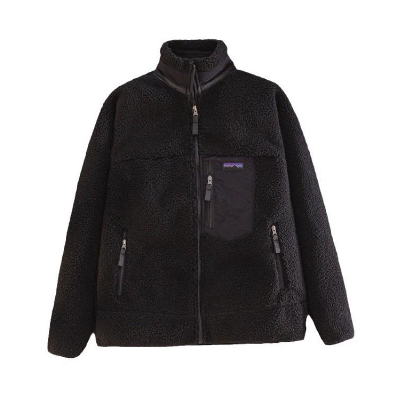 Japanese Style Fleece Jacket Unisex Loose Fit Winter Warm Outdoor Coat