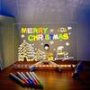 LED Note Board Night Light With Colorful 7 Pens DIY Acrylic Message Board Erasable Painting Drawing Board For Kids Birthday Gift