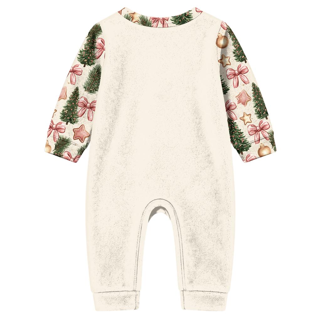 Family Matching Christmas Print Long Sleeve and Long Pants Pajama Set Loungewear for Men Women and Kids