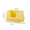 Large Semi-Enclosed Cat Litter Box, Foldable & Thickened Anti-Leak Litter Tray with High Sides, Splash-Proof Cat Toilet Pet Supplies