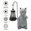 Фигурка кошки для сада на открытом воздухе с солнечным фонарем IP44, водонепроницаемая, устойчивая к ультрафиолетовому излучению, с автоматическим включением/выключением животного
