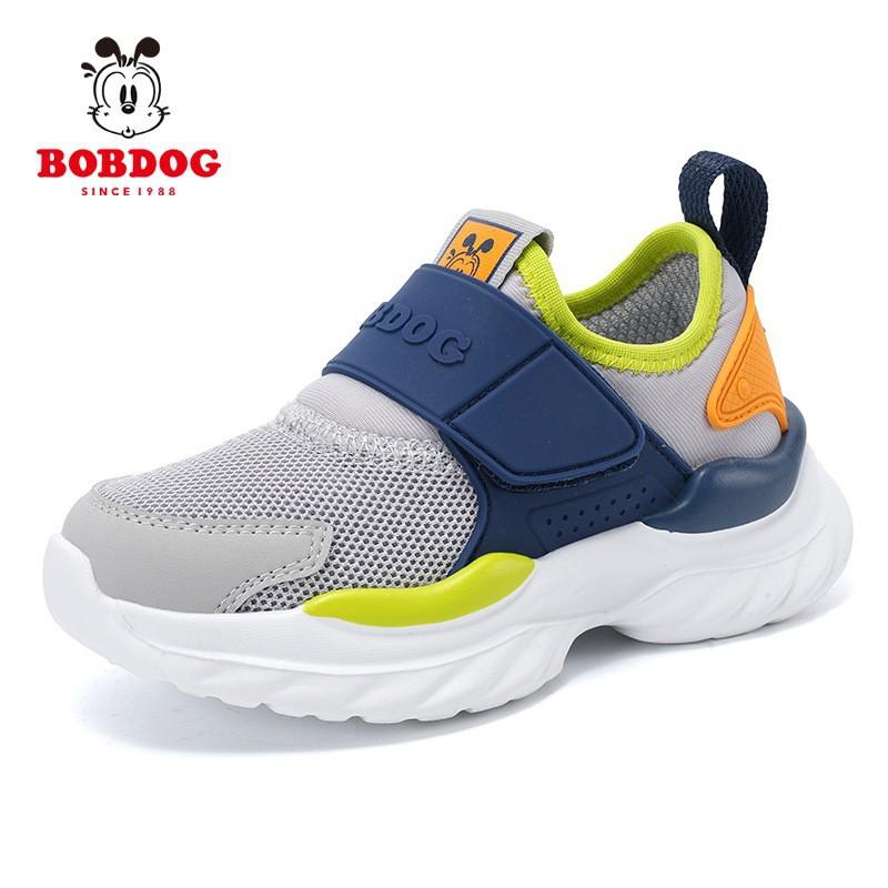 Детская обувь Bobdog Обувь для мальчиков 2026 Сетчатая дышащая Новые кроссовки Накладные Кроссовки для бега