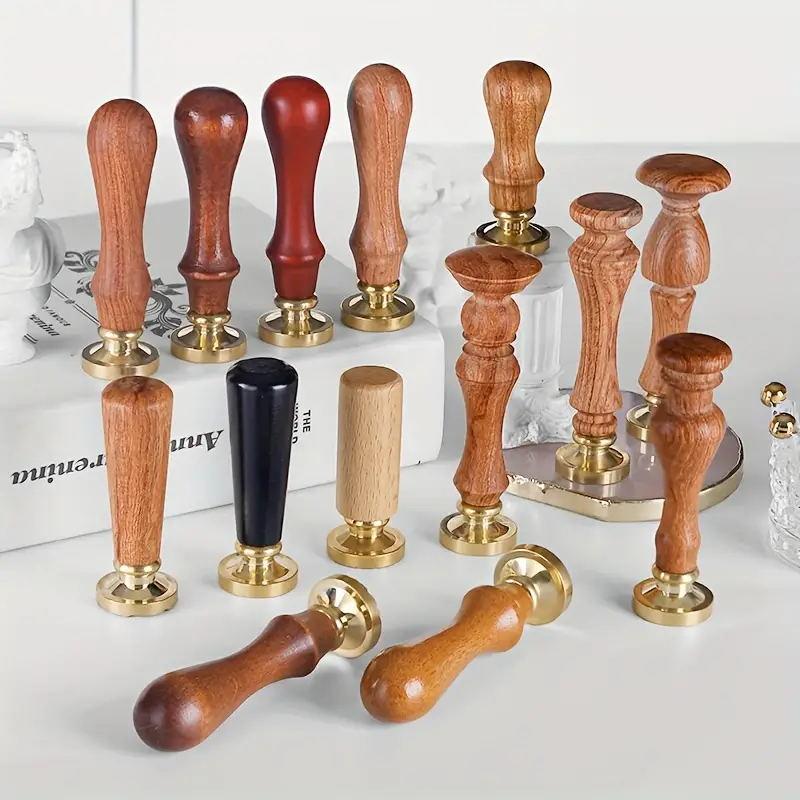 1 шт. Ручка для печати из воска, только ручка из розового дерева, замена для винтажных печатей для воска, съемная головка диаметром 7 мм