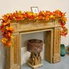 175CM Autumn Maple Leaf Garland Artificial Hanging Vine for Thanksgiving Halloween Christmas Decor Home Wedding Fireplace Party
