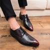 Men Oxfords Shoes Lace Up Classic Pointed Toe Leather Shoes Men Business Formal Men Leather Shoes Flats Men Wedding Shoes