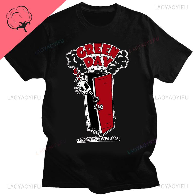 Green Day American Idiot Обложка Альбома Футболки Унисекс Женские Оверсайз Футболки Новинка Смешные Уличная Одежда Летняя Удобная Футболка