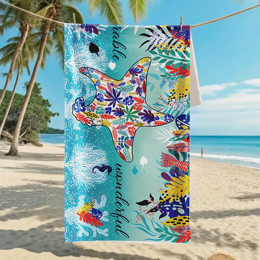 Новое двухстороннее бархатное пляжное полотенце, поддерживающее полотенце для серфинга, спортивное полотенце