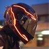 Motorcycle LED Night Riding Signal Helmet EL Cold Light 4Mode Led Bike Helmet Light Strip Decoration Kit Bar Accessories