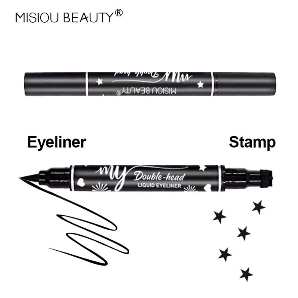 Misiou Beauty Ультратонкая черная пятиконечная звезда печать двойного назначения водостойкая несмазывающаяся подводка для глаз жидкая подводка для глаз