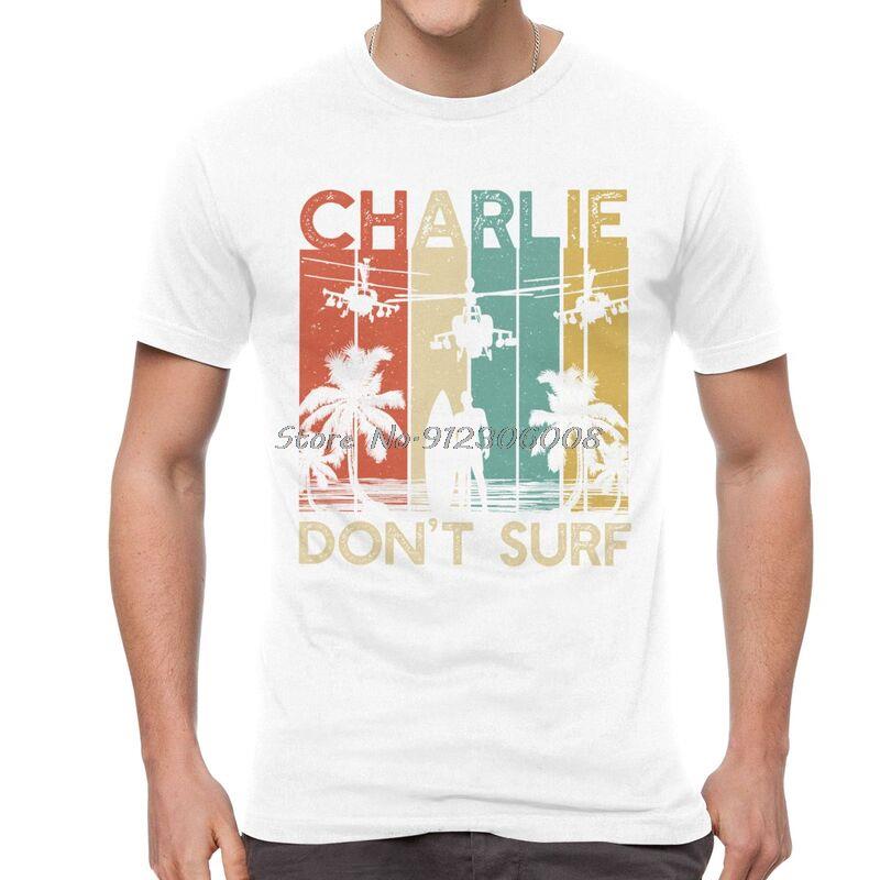 Футболка Charlie Dont Surf Мужская Графическая Футболка Хлопок Военная Вьетнамская Война Апокалипсис Сегодня Футболка Городская Футболка Топ Уличная Одежда