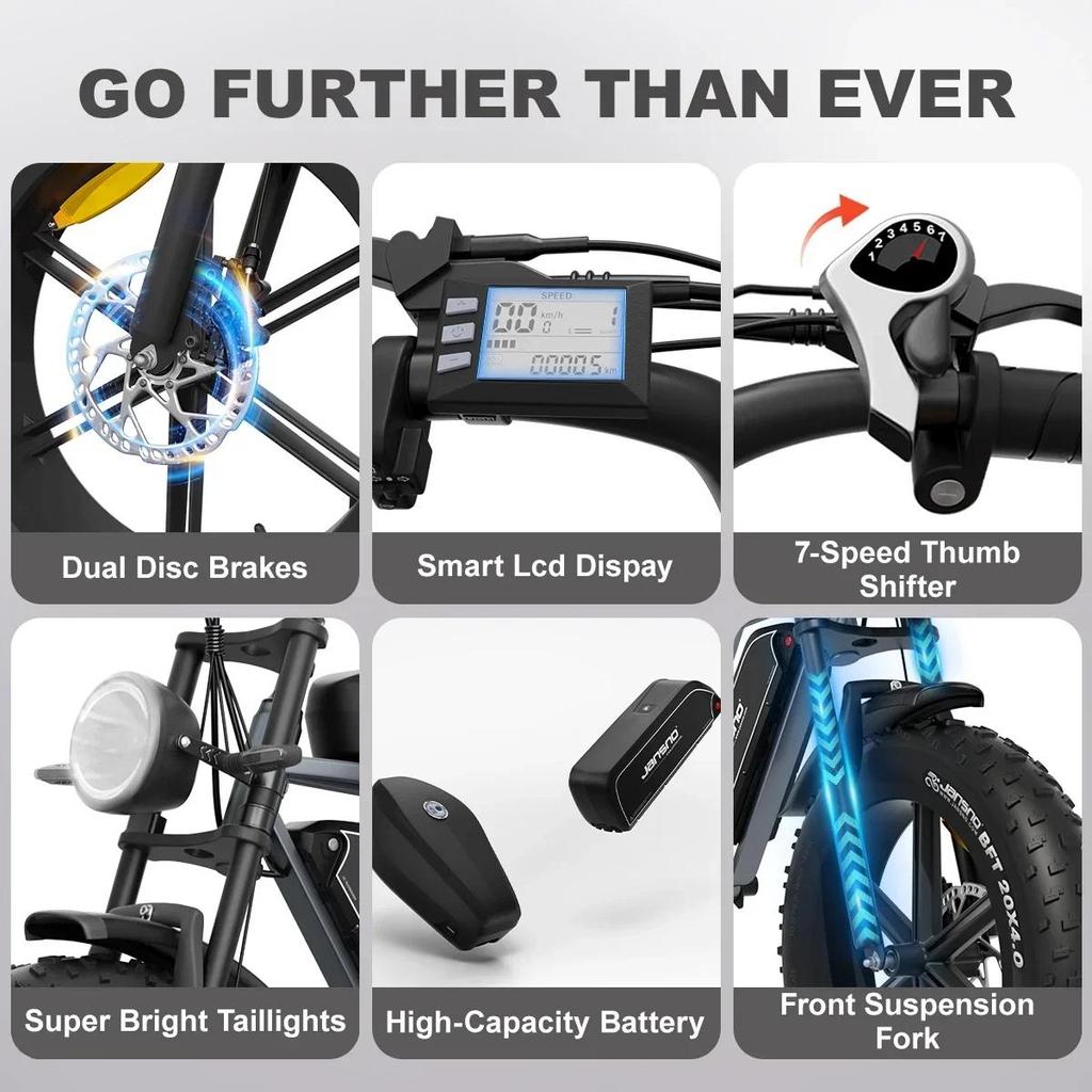 EBike x70 750W Dual Lithium Battery 34AH Long Range 40KM/H 20*4Fat Tire Electric Bike Mountain Electric Bicycle E-motorcycle