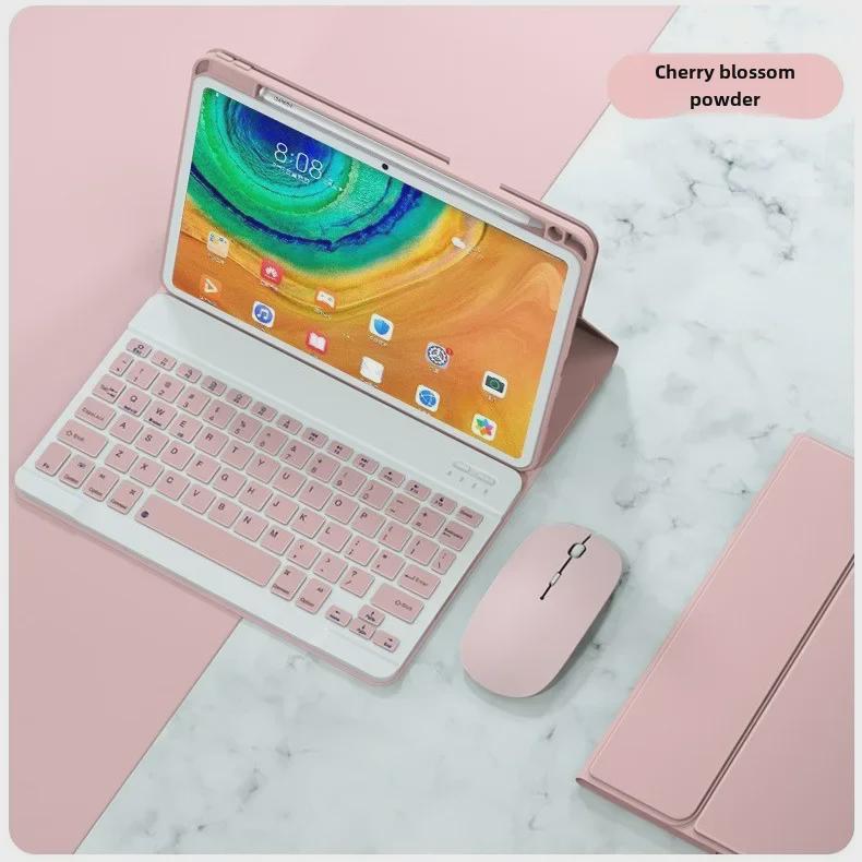 Совместимый комплект Bluetooth-клавиатуры и мыши для Huawei MatePad 10.4/11/V7 Pro/10.8/12.6 с гнездом для стилуса