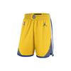 NBA Golden State Warriors Logo Print Elastic Waist Sports Casual Shorts Men Shorts Yellow CV9560-728