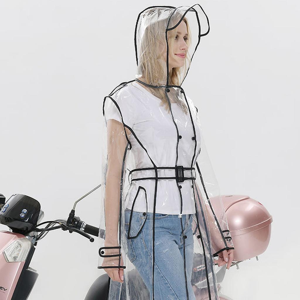 Женский повседневный прозрачный плащ с длинным рукавом и капюшоном