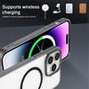 Luxury Wireless Charge For Magsafe Phone Case for iPhone 17 16 15 14 Pro Max Plus Transparent Magnetic Electroplate Bumper Cover