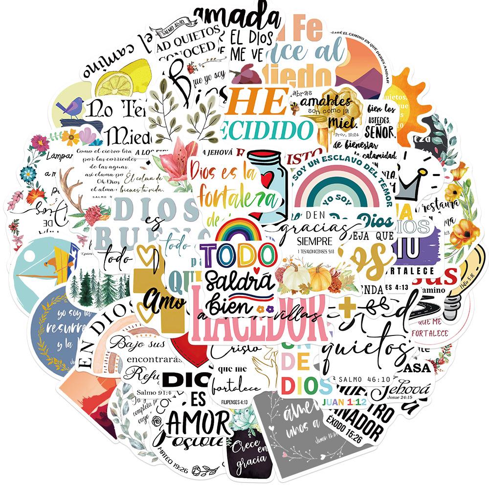 50 Spanish Style Sheng Jingjing Stickers Suitcase Guitar Notebook DIY Waterproof Stickers