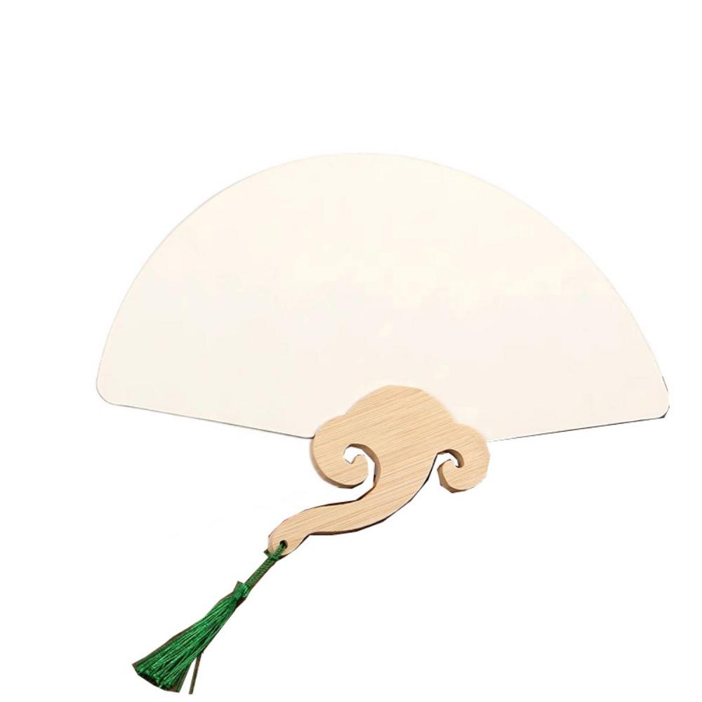 5Pcs Double-side Blank Paper Fan DIY Painting Hand Painting Graffiti Fans  Lacquer Fan