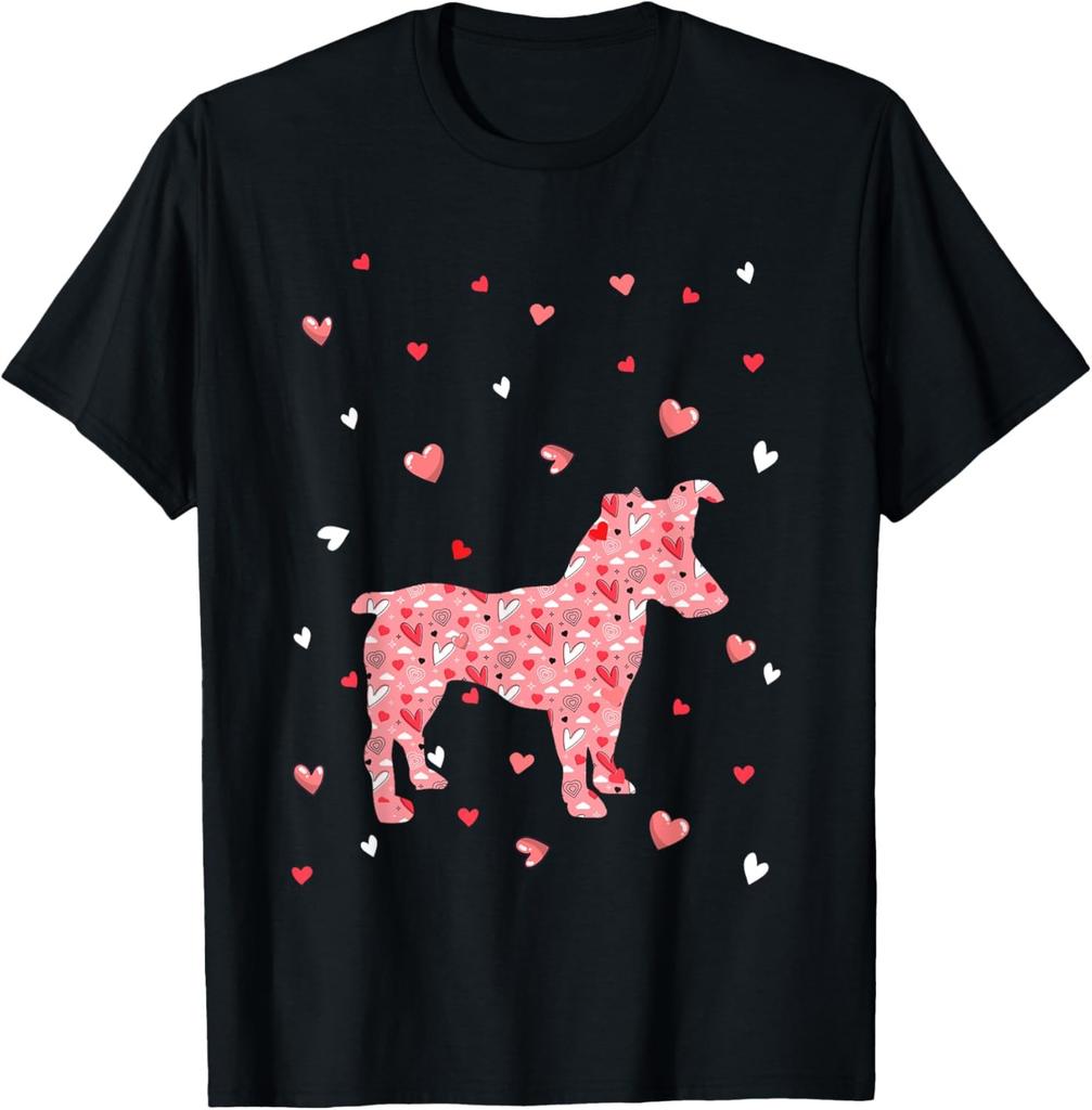 Valentines Day Love Hearts Jack Russell Terrier Dog Lover T-Shirt