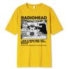 Футболка Radiohead Мужская Винтажная Классическая Футболки 100% Хлопок Мужская Одежда на Лето Хип-хоп Футболка Модная Тренд Футболка