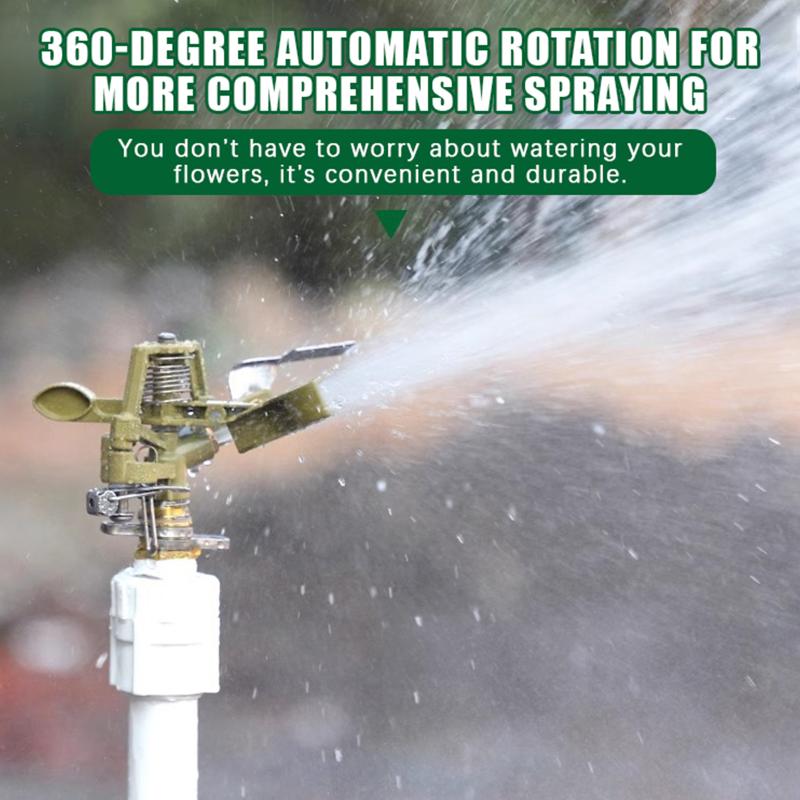 Thread Rotating Rocker Sprinkler Adjustable Automatic Impact Sprayer for Lawn Garden Yard Irrigation