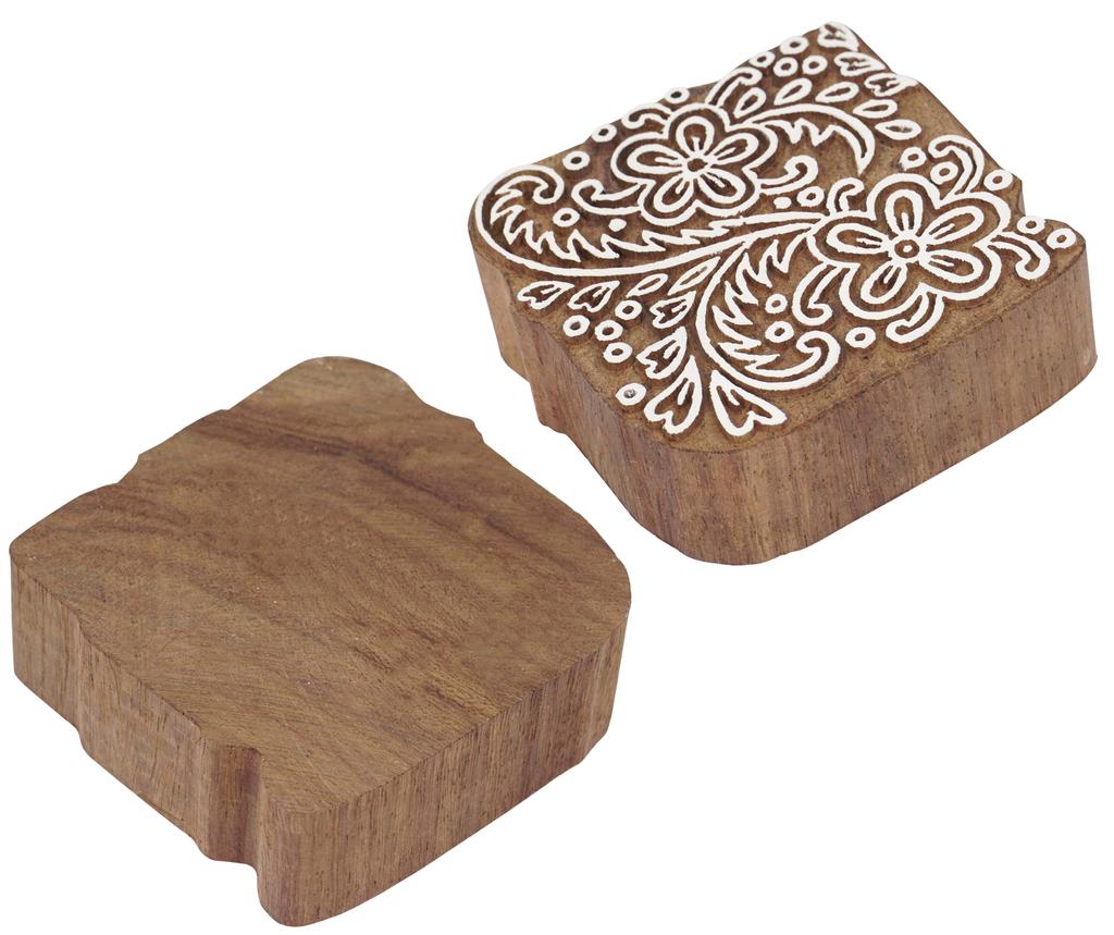 IBA Indianbeautifulart Textile Printing Block Asian Floral Motif Hand Carved Wooden Stamp Wood Block