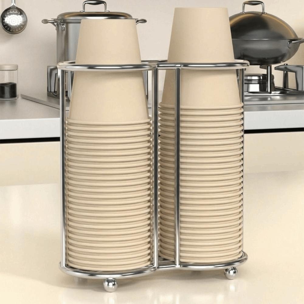 Multifunctional Paper Cup Holder Rust-Proof Cup Storage Rack Disposables Cups Picker  Office