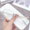 "Diamond-Cut Edge Anti-Blue Light Frameless Reading Glasses for Women - Glitter Powder Style"