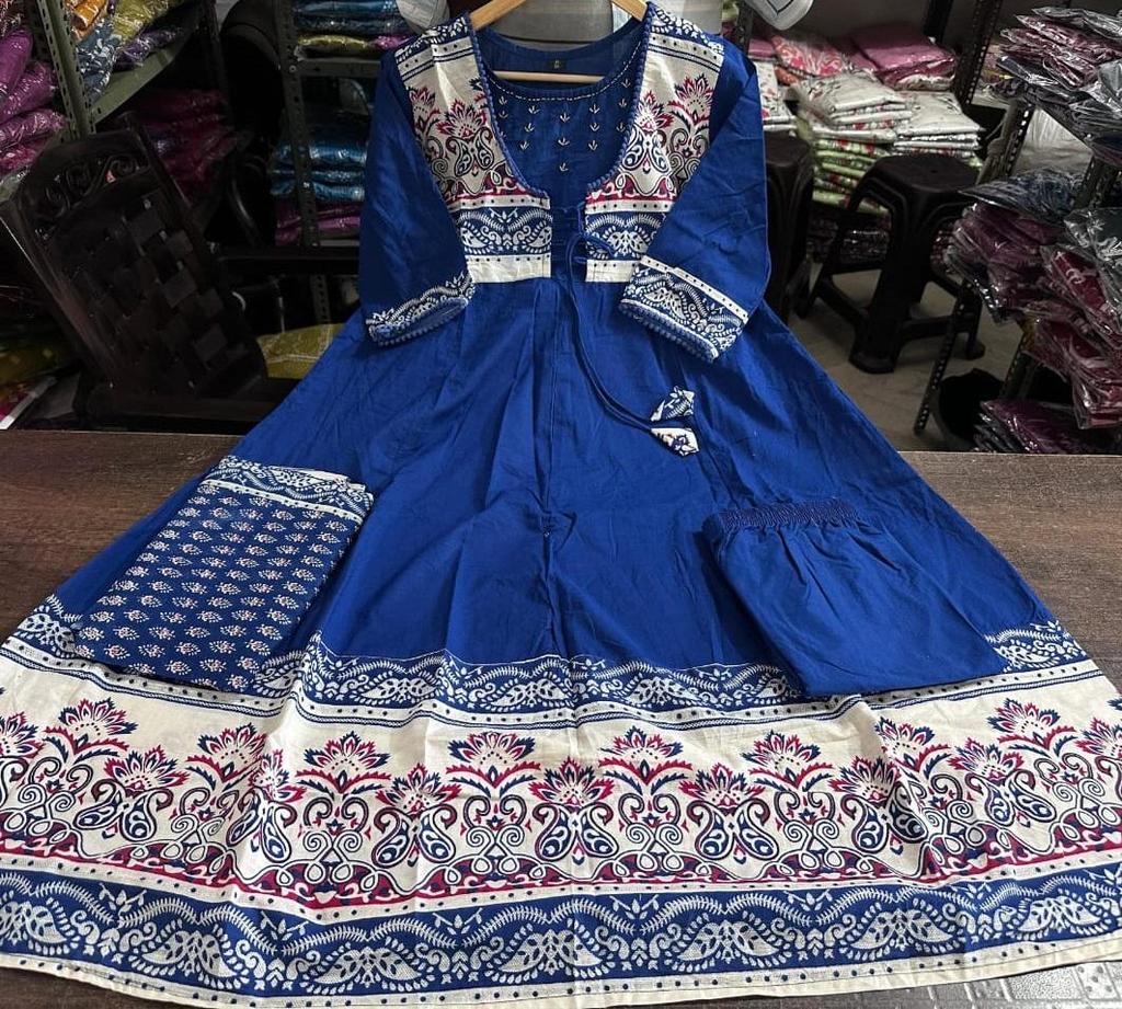 Indian Bollywood Anarkali Kurta Pant Dupatta Set Women Pakistani Salwar Kameez Suit Dress