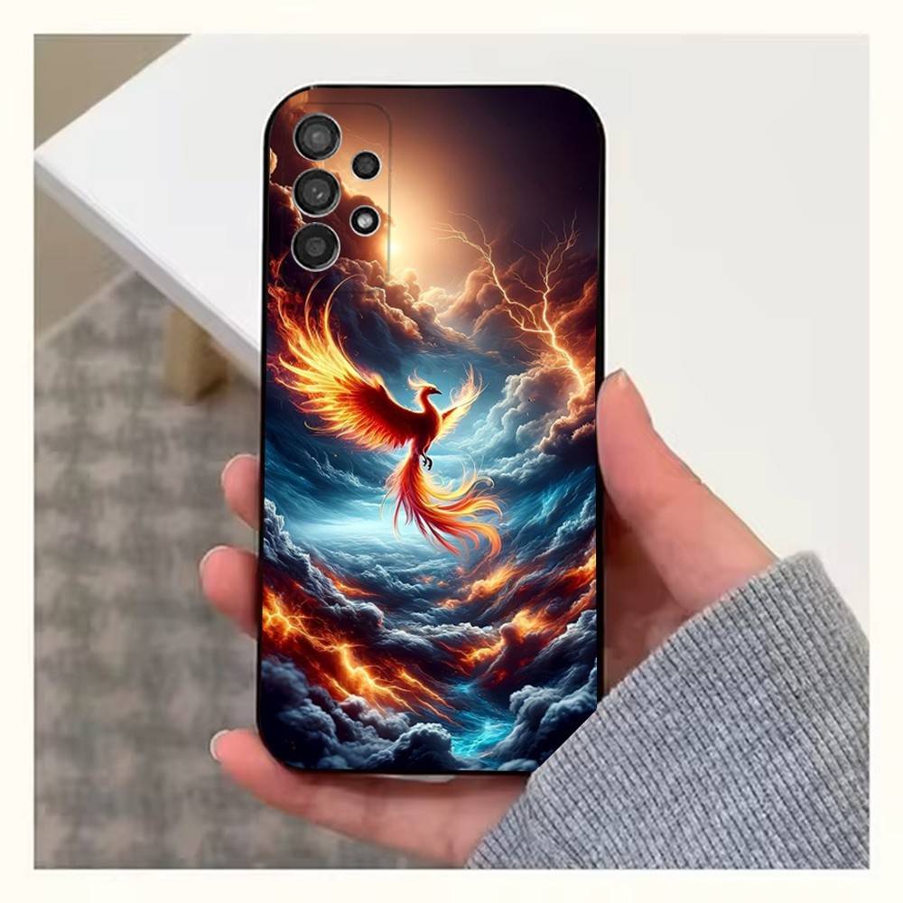 Cool Phoenix Case For Samsung S10,Plus,S9,Ultra,S24,S21,S20,S23,FE,S22,S25,Lite,Soft Silicone Black