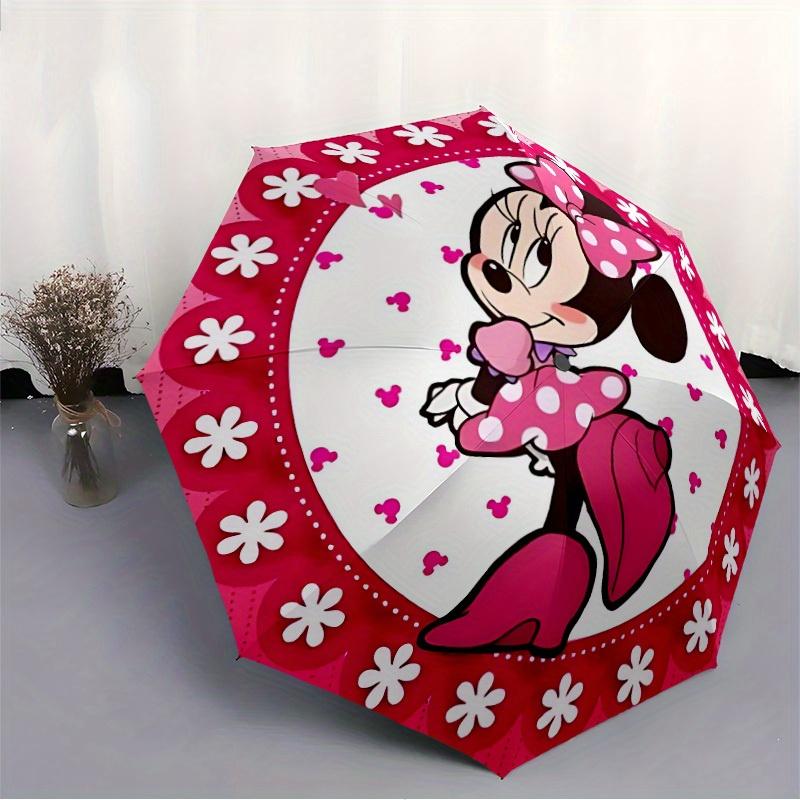 1pc Minnie Mouse Automatic Umbrella | Portable Foldable 8-Rib Manual Open, Casual Accessory, Durable Canopy yy250823088
