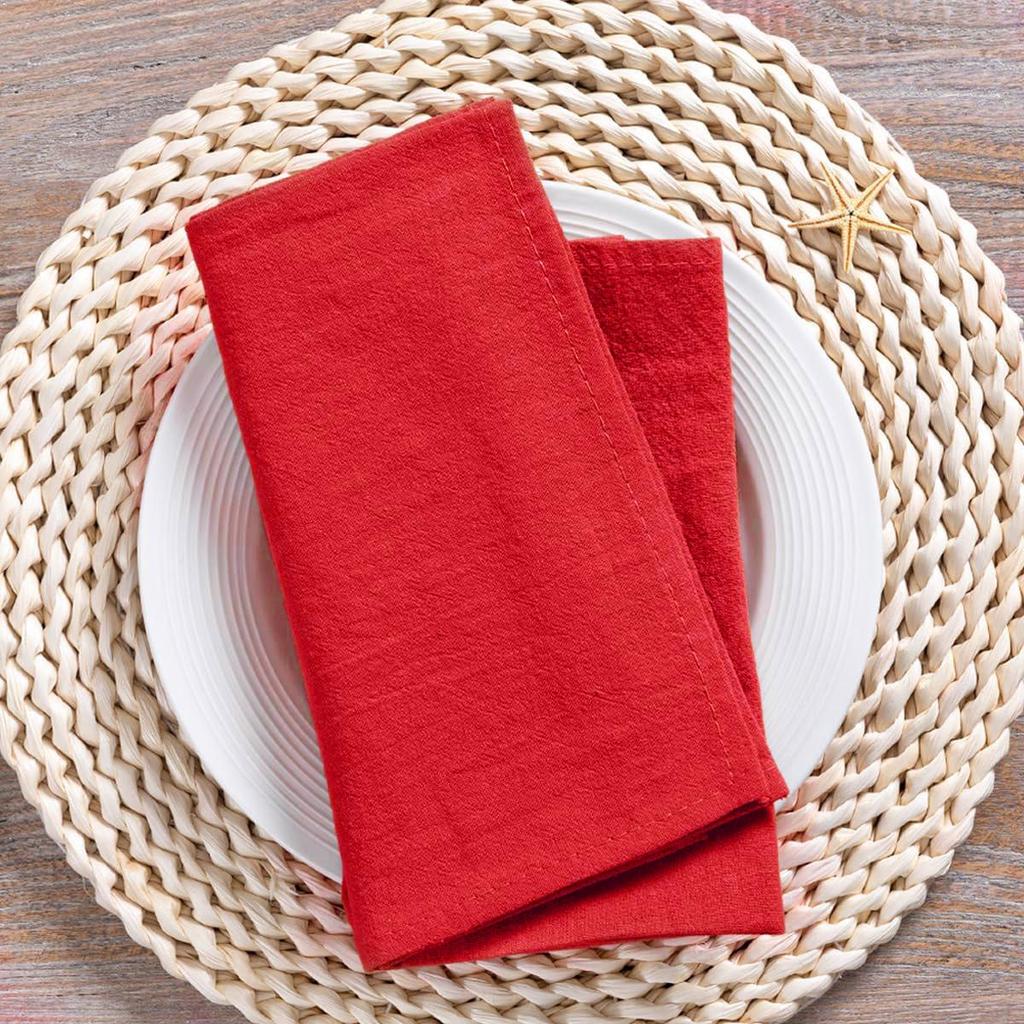 100% Cotton Linen Folded Flower Napkin for Kitchen, Hotel, and Western Restaurant Décor